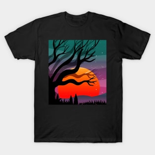 Spooky forest night. T-Shirt